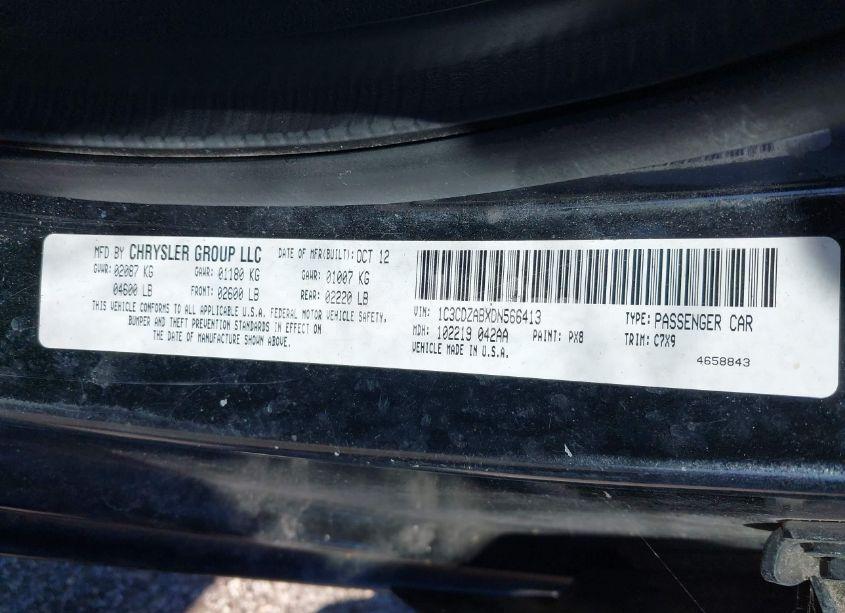 Photo 9 of 2013 Dodge Avenger SE (VIN 1C3CDZABXDN566413)