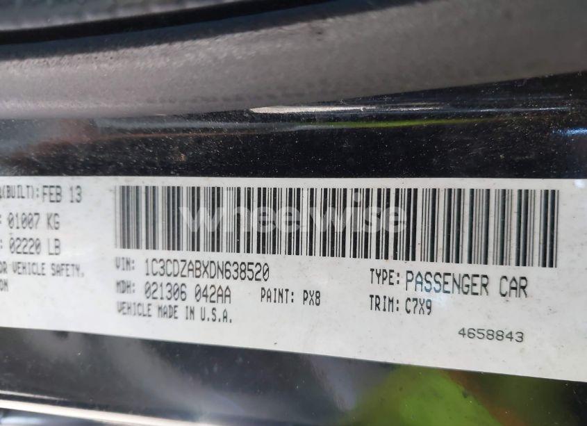 Photo 9 of 2013 Dodge Avenger SE (VIN 1C3CDZABXDN638520)