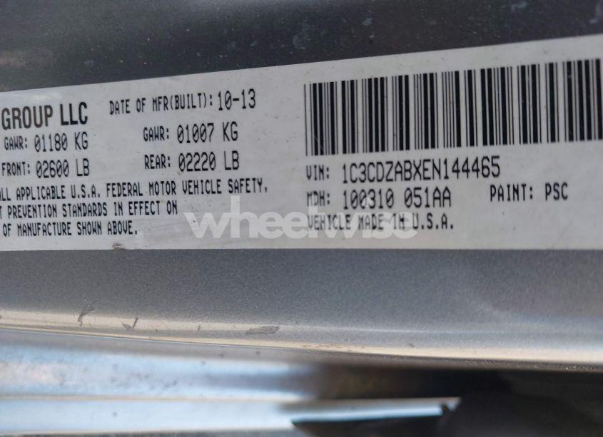 Photo 9 of 2014 Dodge Avenger SE (VIN 1C3CDZABXEN144465)