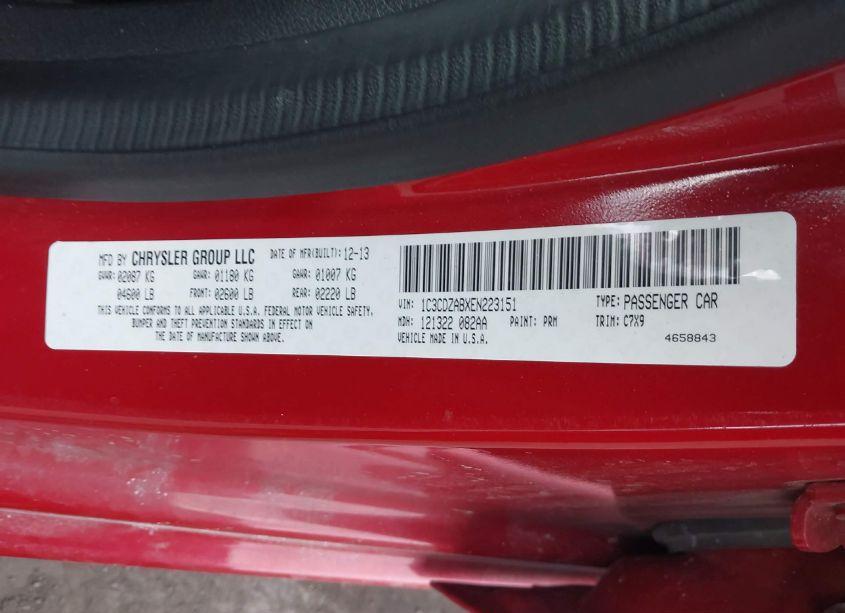 Photo 9 of 2014 Dodge Avenger SE (VIN 1C3CDZABXEN223151)