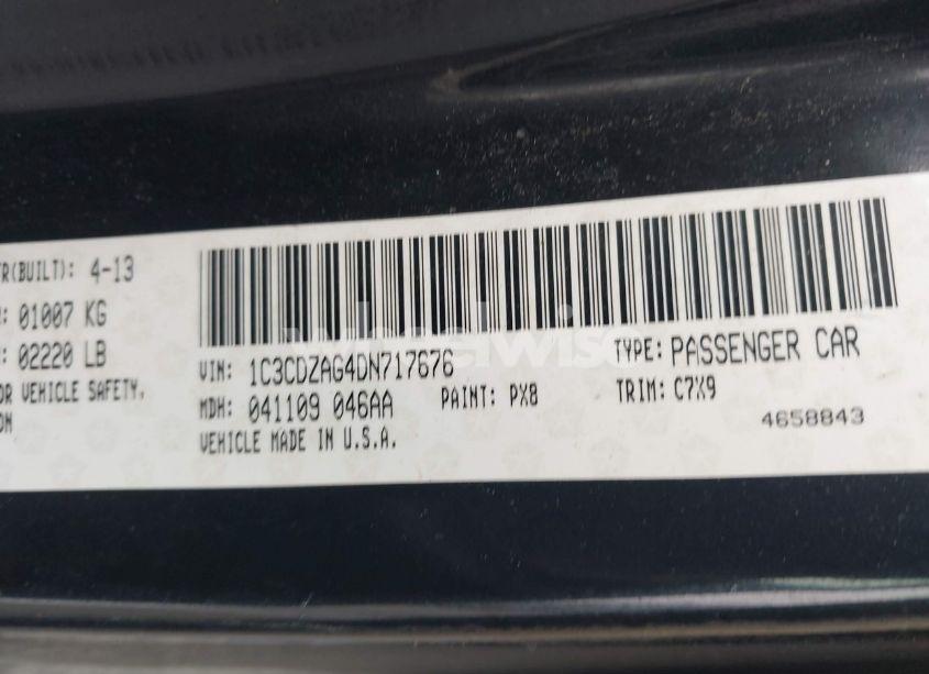 Photo 9 of 2013 Dodge Avenger SE V6 (VIN 1C3CDZAG4DN717676)