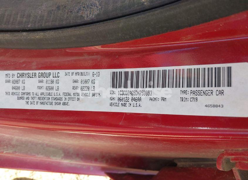 Photo 9 of 2013 Dodge Avenger SE V6 (VIN 1C3CDZAG5DN753893)