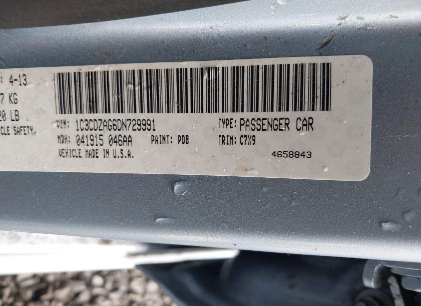 Photo 9 of 2013 Dodge Avenger SE V6 (VIN 1C3CDZAG6DN729991)