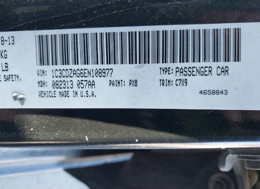 Photo 9 of 2014 Dodge Avenger SE (VIN 1C3CDZAG6EN108977)