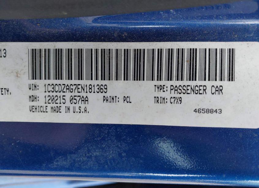 Photo 9 of 2014 Dodge Avenger SE (VIN 1C3CDZAG7EN181369)