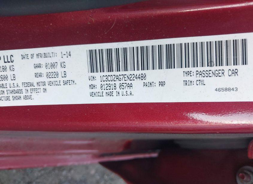 Photo 9 of 2014 Dodge Avenger SE (VIN 1C3CDZAG7EN224480)