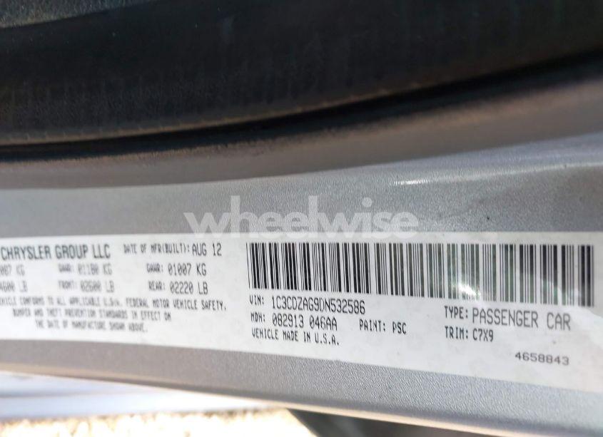 Photo 9 of 2013 Dodge Avenger SE V6 (VIN 1C3CDZAG9DN532586)