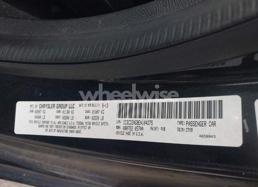 Photo 9 of 2014 Dodge Avenger SE (VIN 1C3CDZAG9EN104275)