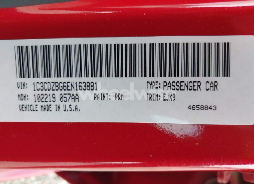 Photo 9 of 2014 Dodge Avenger R/T (VIN 1C3CDZBG6EN163881)