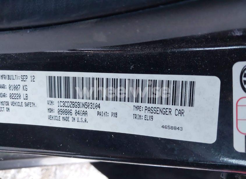 Photo 9 of 2013 Dodge Avenger R/T (VIN 1C3CDZBG9DN503104)