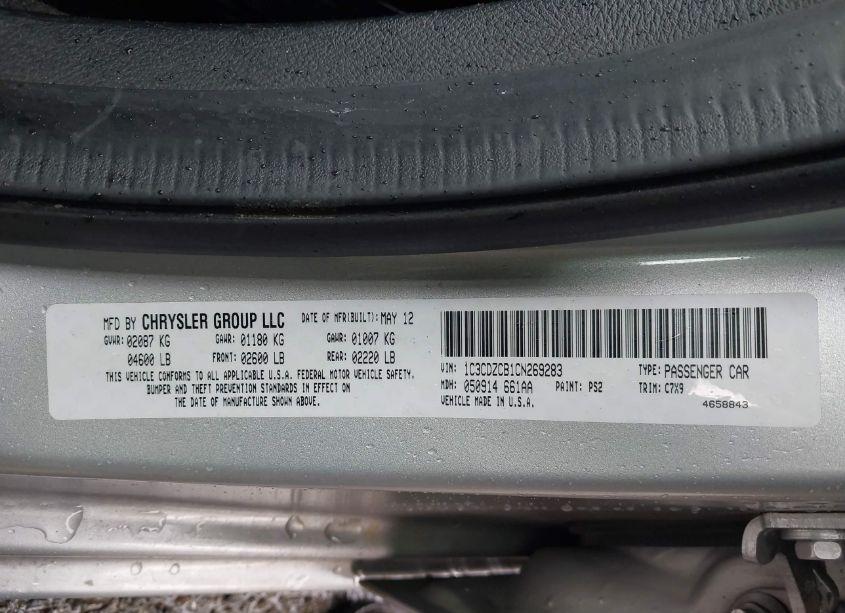 Photo 9 of 2012 Dodge Avenger SXT (VIN 1C3CDZCB1CN269283)