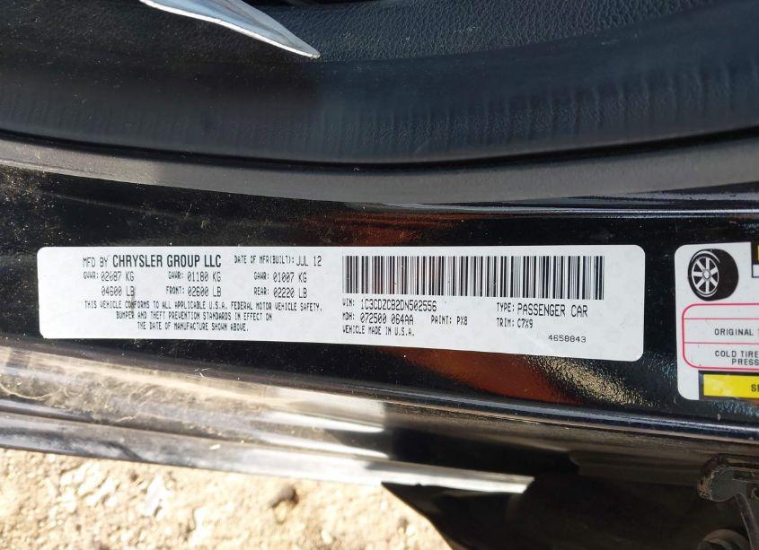 Photo 9 of 2013 Dodge Avenger SXT (VIN 1C3CDZCB2DN502556)