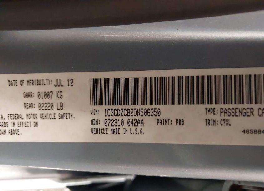 Photo 9 of 2013 Dodge Avenger SXT (VIN 1C3CDZCB2DN506350)