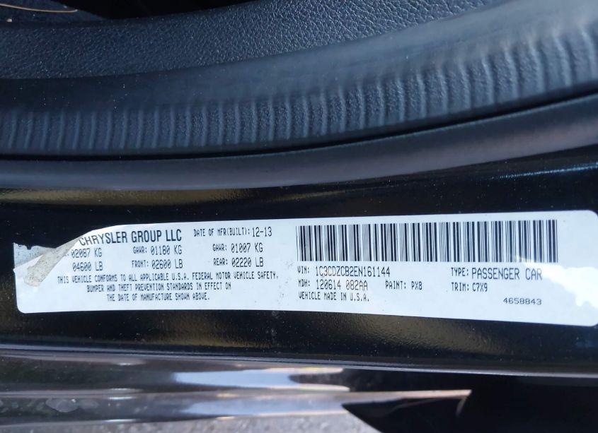 Photo 9 of 2014 Dodge Avenger SXT (VIN 1C3CDZCB2EN161144)