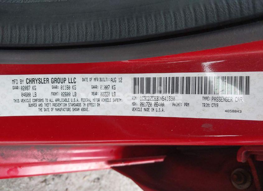 Photo 9 of 2013 Dodge Avenger SXT (VIN 1C3CDZCB3DN541690)