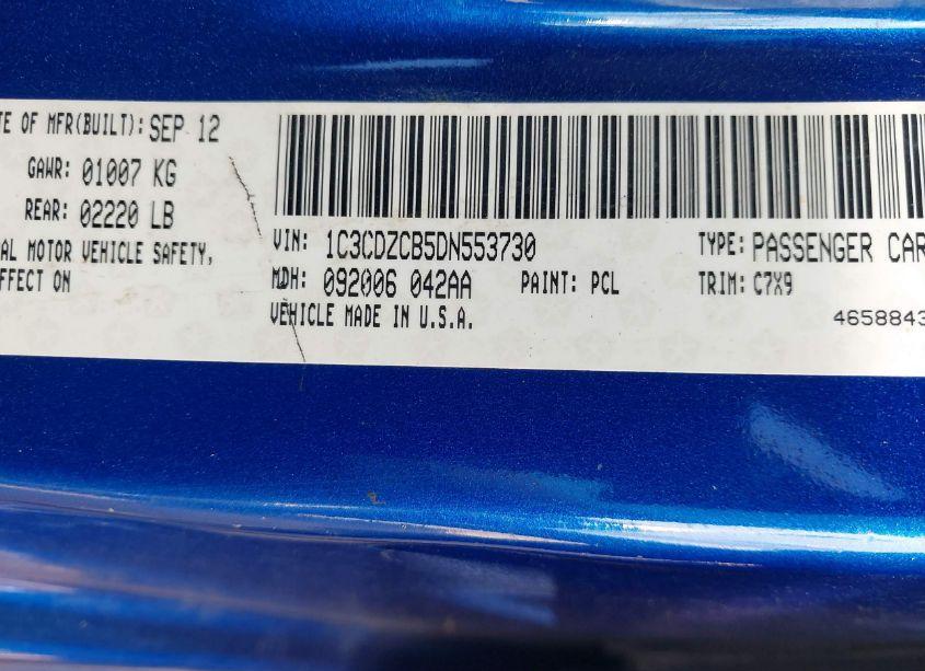 Photo 9 of 2013 Dodge Avenger SXT (VIN 1C3CDZCB5DN553730)