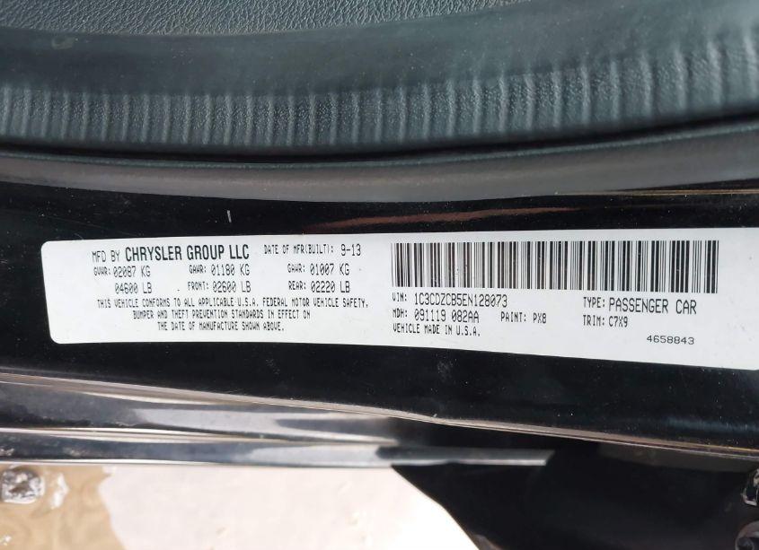 Photo 9 of 2014 Dodge Avenger SXT (VIN 1C3CDZCB5EN128073)