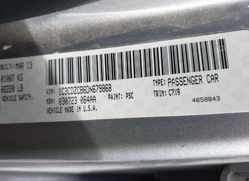 Photo 9 of 2013 Dodge Avenger SXT (VIN 1C3CDZCB6DN679868)