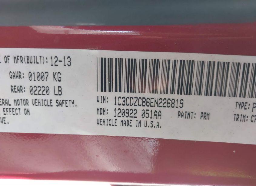 Photo 9 of 2014 Dodge Avenger SXT (VIN 1C3CDZCB6EN226819)