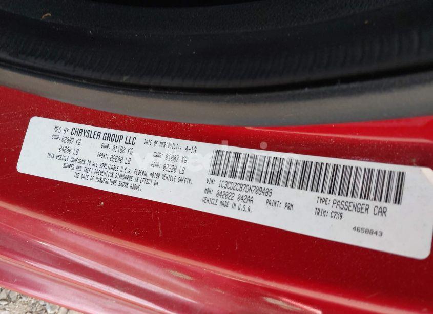 Photo 9 of 2013 Dodge Avenger SXT (VIN 1C3CDZCB7DN709489)