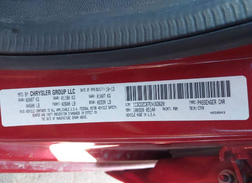 Photo 9 of 2014 Dodge Avenger SXT (VIN 1C3CDZCB7EN163620)