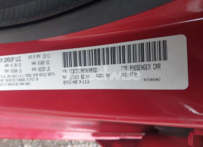 Photo 9 of 2012 Dodge Avenger SXT (VIN 1C3CDZCB8CN188331)