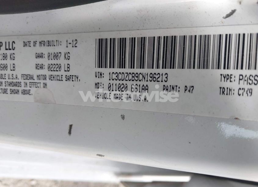 Photo 9 of 2012 Dodge Avenger SXT (VIN 1C3CDZCB9CN196213)