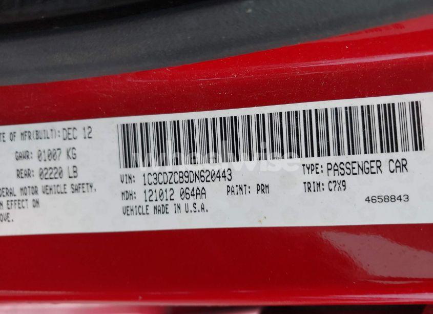 Photo 9 of 2013 Dodge Avenger (VIN 1C3CDZCB9DN620443)