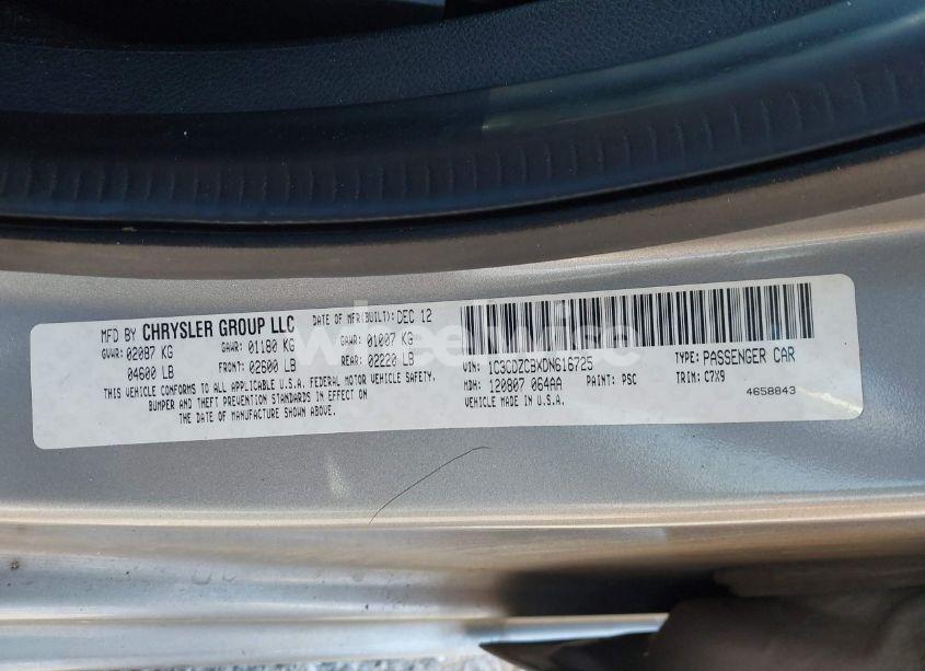 Photo 9 of 2013 Dodge Avenger SXT (VIN 1C3CDZCBXDN616725)