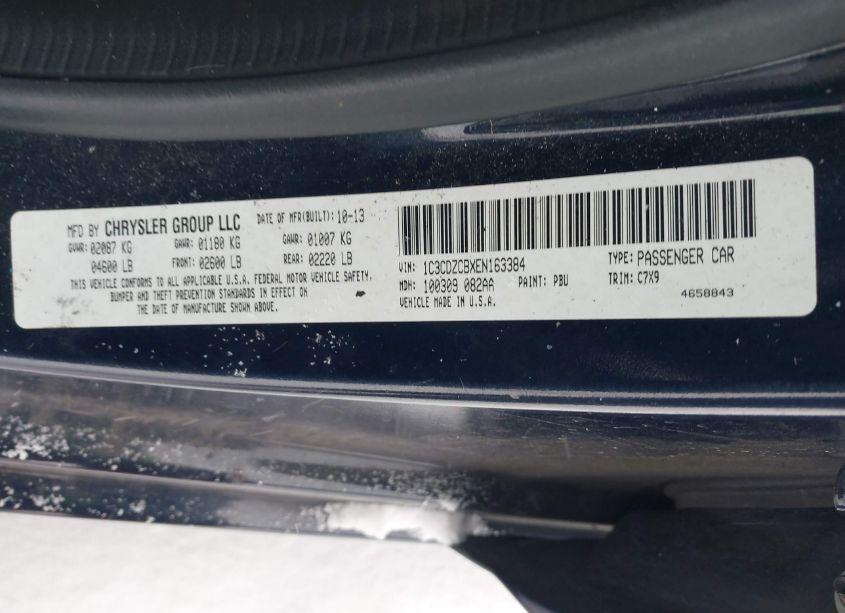 Photo 9 of 2014 Dodge Avenger SXT (VIN 1C3CDZCBXEN163384)