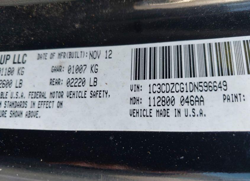 Photo 9 of 2013 Dodge Avenger SXT (VIN 1C3CDZCG1DN596649)