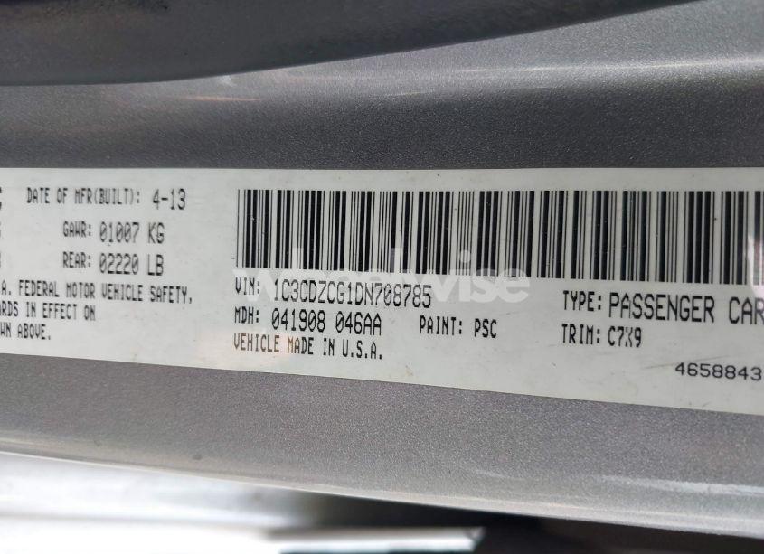 Photo 9 of 2013 Dodge Avenger SXT (VIN 1C3CDZCG1DN708785)