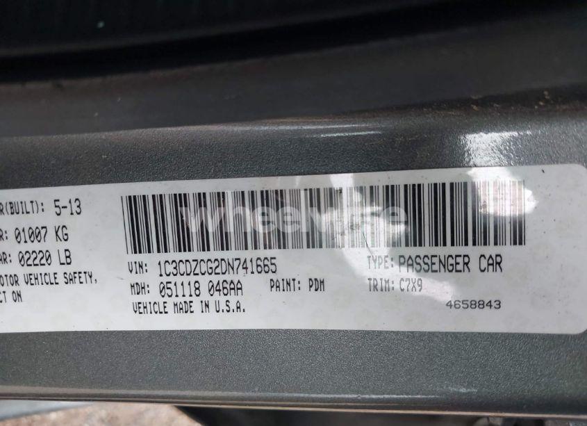 Photo 9 of 2013 Dodge Avenger SXT (VIN 1C3CDZCG2DN741665)