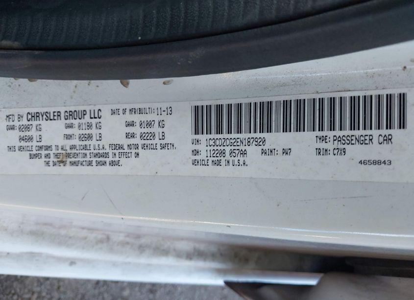 Photo 9 of 2014 Dodge Avenger SXT (VIN 1C3CDZCG2EN187920)