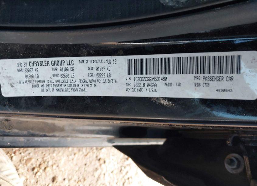 Photo 9 of 2013 Dodge Avenger SXT (VIN 1C3CDZCG6DN531490)