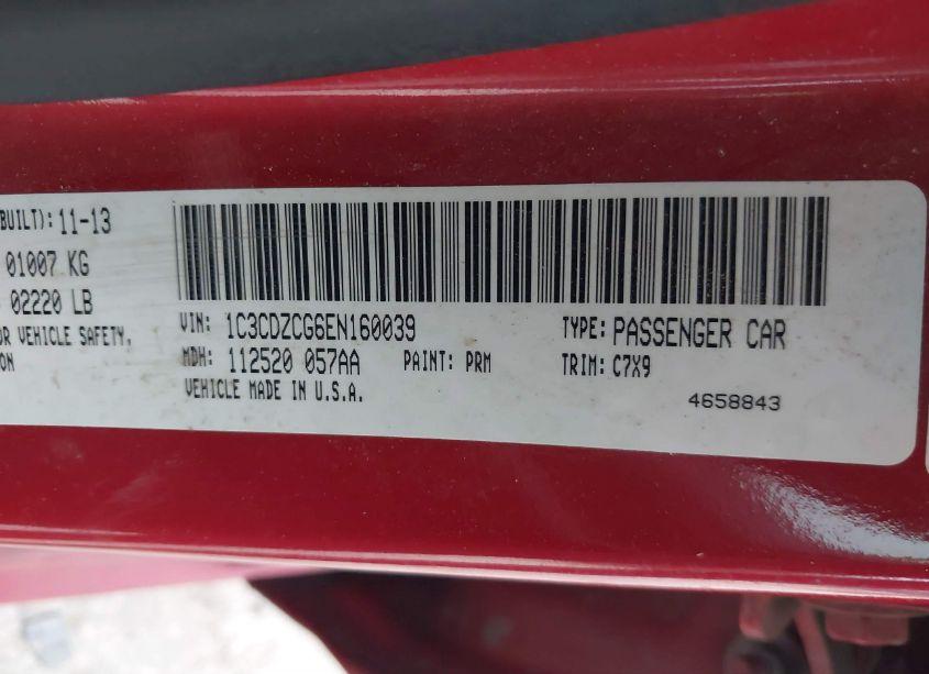 Photo 9 of 2014 Dodge Avenger SXT (VIN 1C3CDZCG6EN160039)