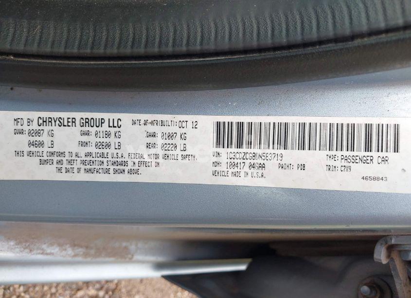 Photo 9 of 2013 Dodge Avenger SXT (VIN 1C3CDZCG8DN583719)