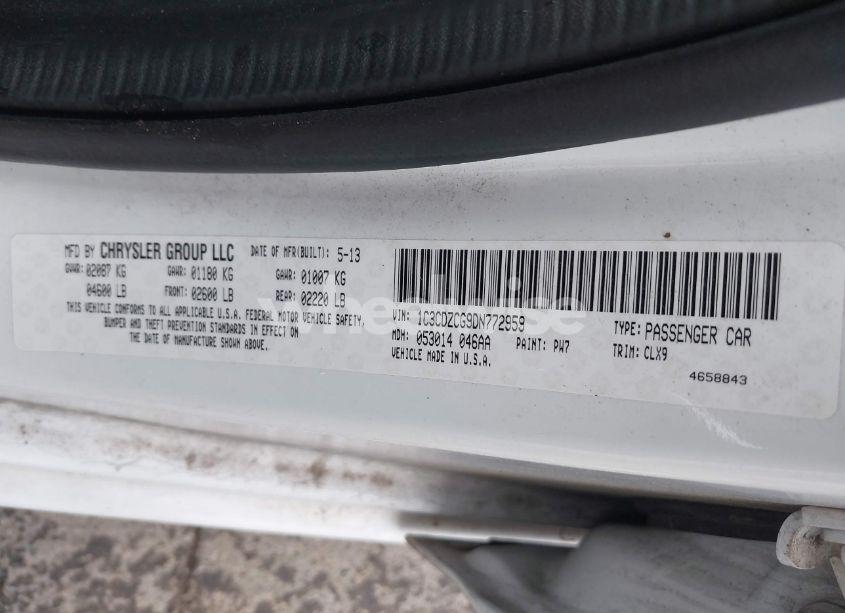 Photo 9 of 2013 Dodge Avenger SXT (VIN 1C3CDZCG9DN772959)