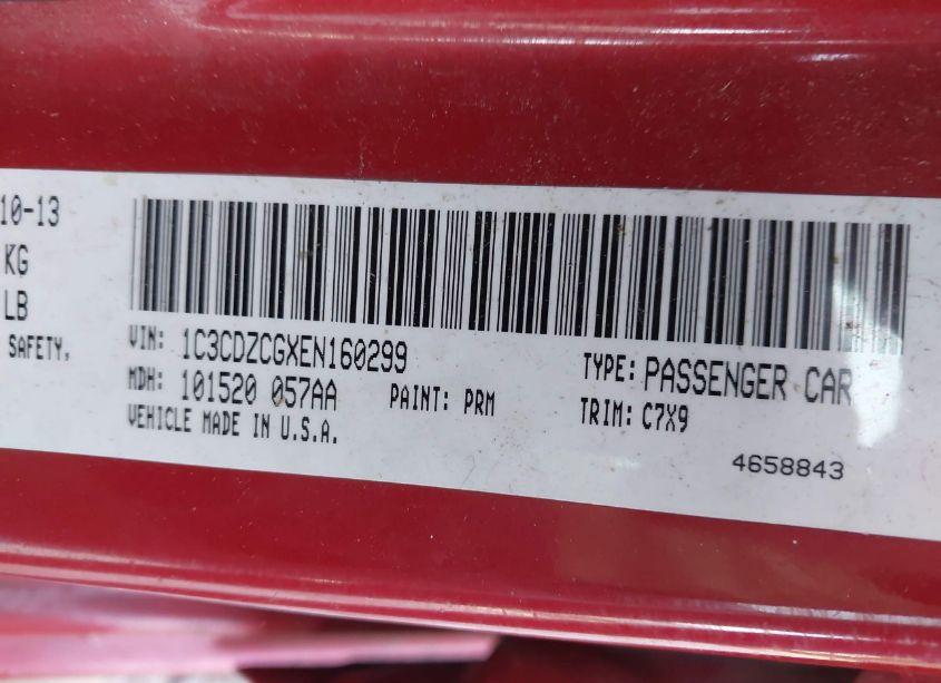 Photo 9 of 2014 Dodge Avenger SXT (VIN 1C3CDZCGXEN160299)