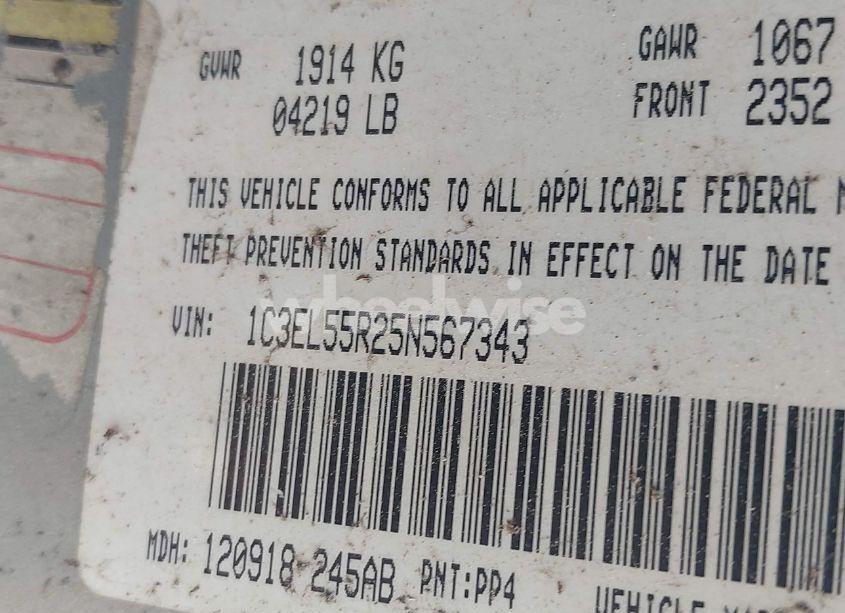 Photo 9 of 2005 Chrysler Sebring TOURING (VIN 1C3EL55R25N567343)