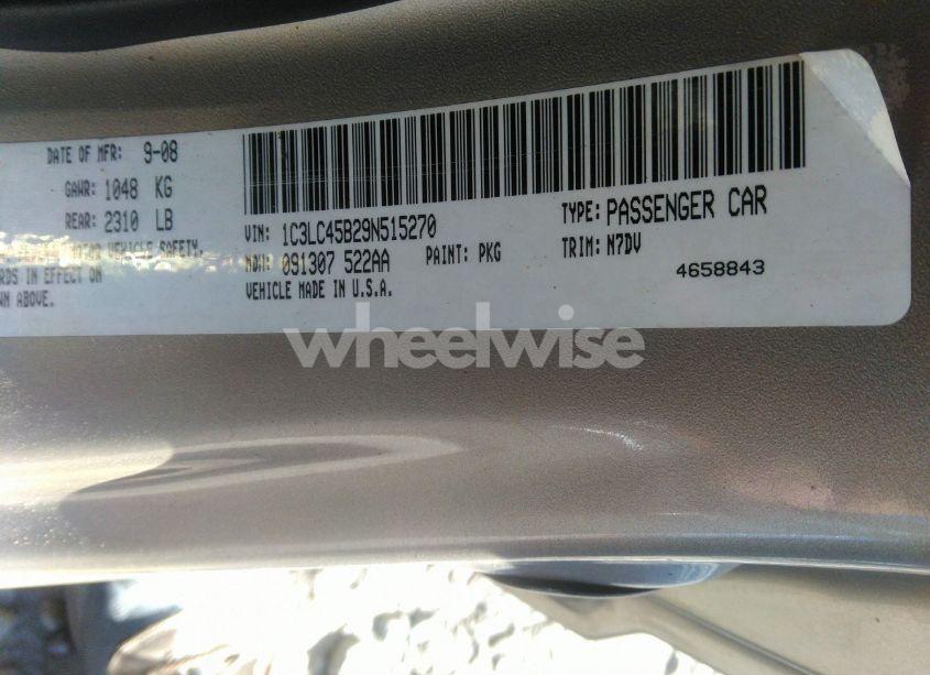 Photo 9 of 2009 Chrysler Sebring LX (VIN 1C3LC45B29N515270)