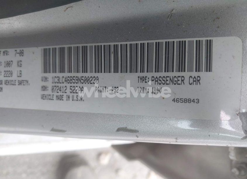 Photo 9 of 2009 Chrysler Sebring LX (VIN 1C3LC46B59N500230)