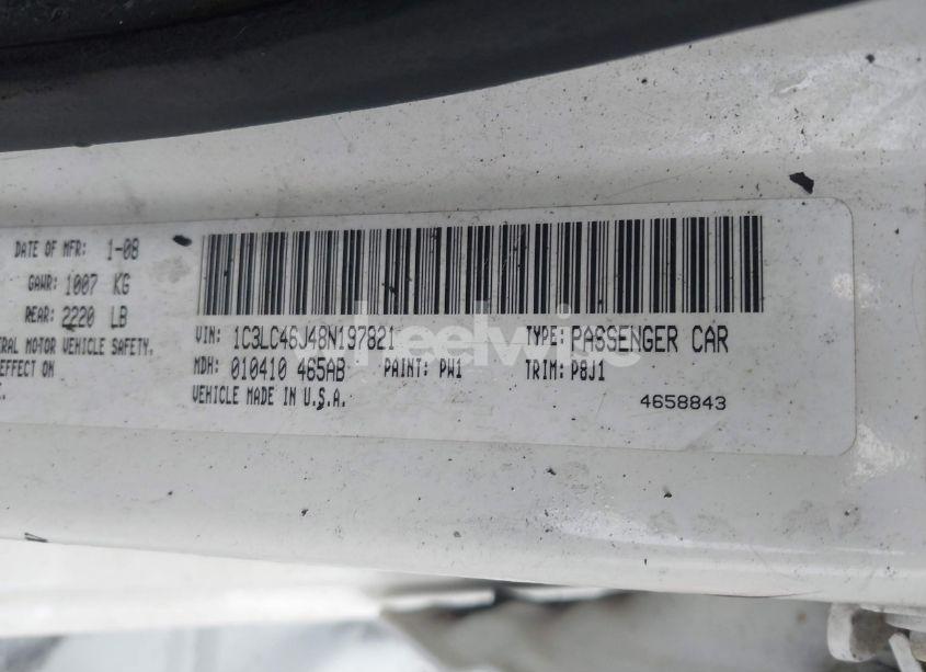 Photo 9 of 2008 Chrysler Sebring LX (VIN 1C3LC46J48N197821)