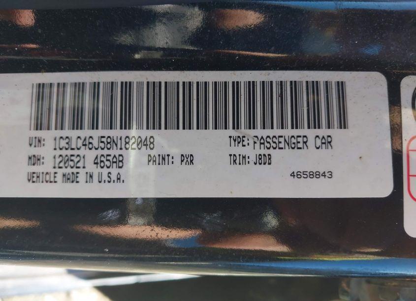 Photo 9 of 2008 Chrysler Sebring LX (VIN 1C3LC46J58N182048)