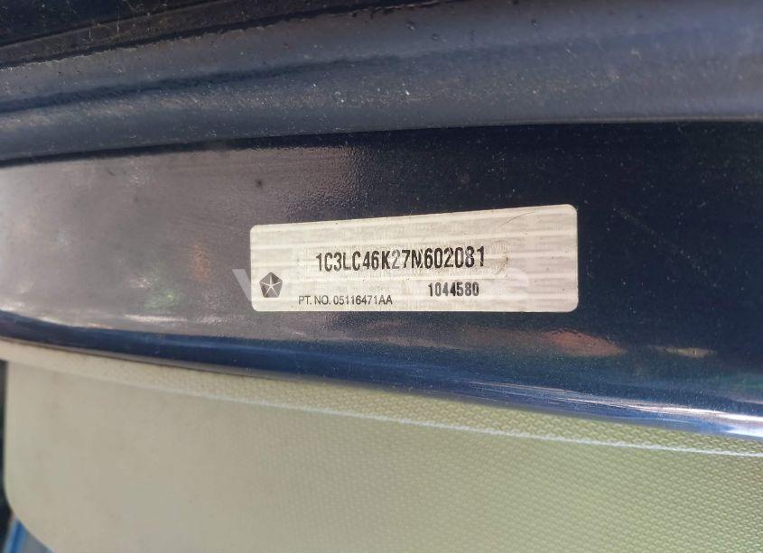 Photo 9 of 2007 Chrysler Sebring (VIN 1C3LC46K27N602081)