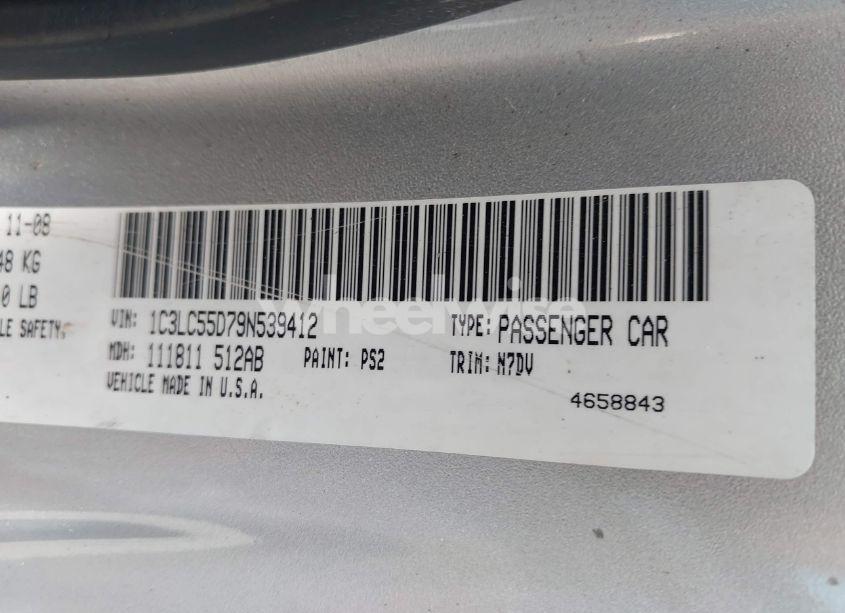 Photo 9 of 2009 Chrysler Sebring TOURING (VIN 1C3LC55D79N539412)