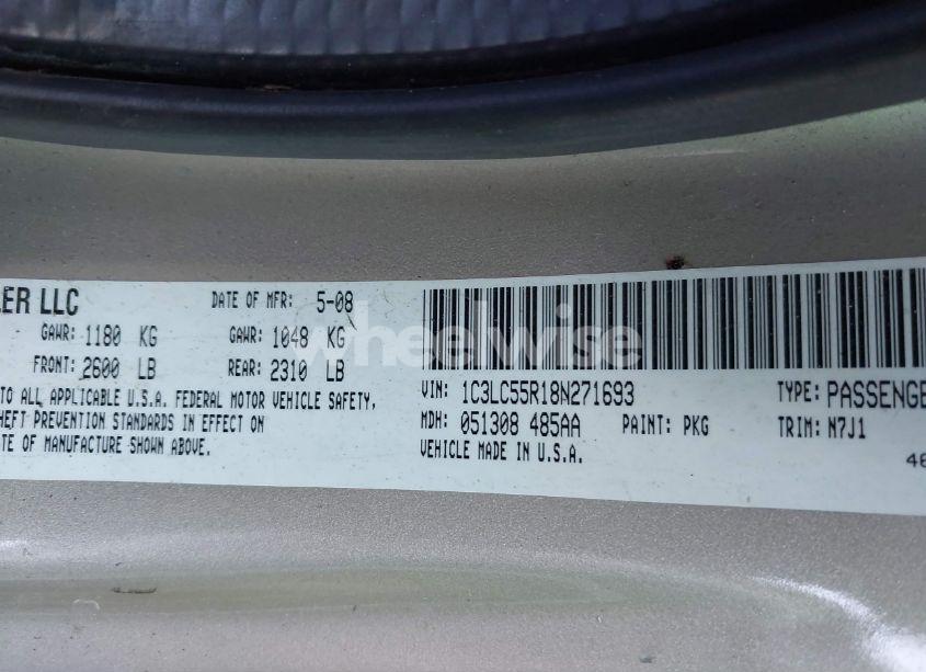 Photo 9 of 2008 Chrysler Sebring TOURING (VIN 1C3LC55R18N271693)