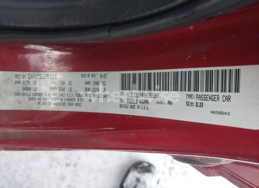 Photo 9 of 2008 Chrysler Sebring TOURING (VIN 1C3LC55R48N130388)