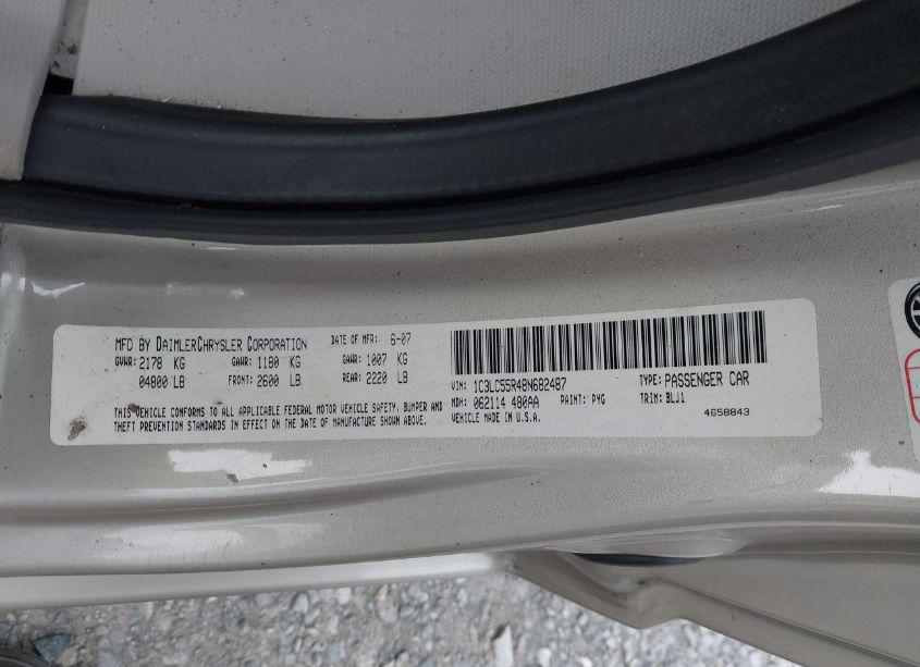 Photo 9 of 2008 Chrysler Sebring TOURING (VIN 1C3LC55R48N682487)