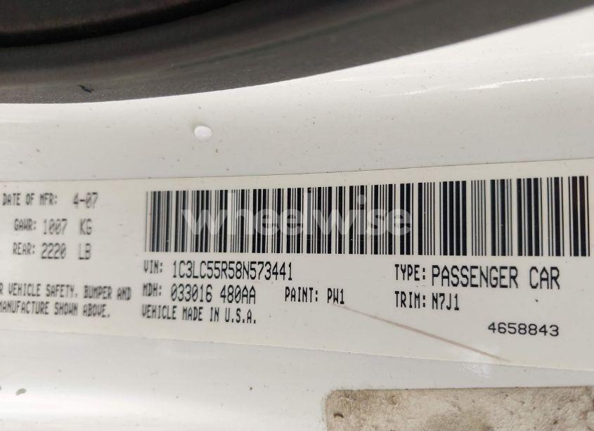 Photo 9 of 2008 Chrysler Sebring TOURING (VIN 1C3LC55R58N573441)